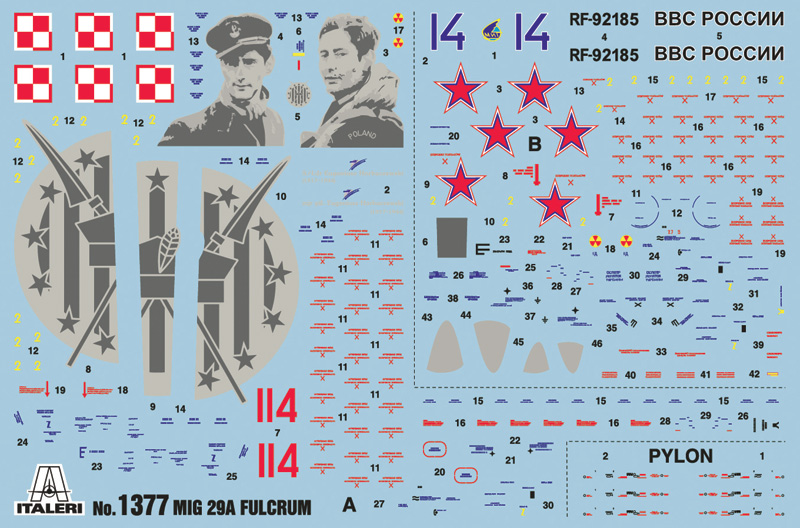 Italeri 1/72 Mikoyan MiG-29A Fulcrum 1377 - Image 6