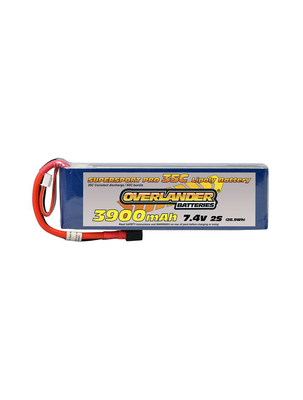 Overlander 3900MAH 7.4V 2S 35C SUPERSPORT PRO LIPO BATTERY