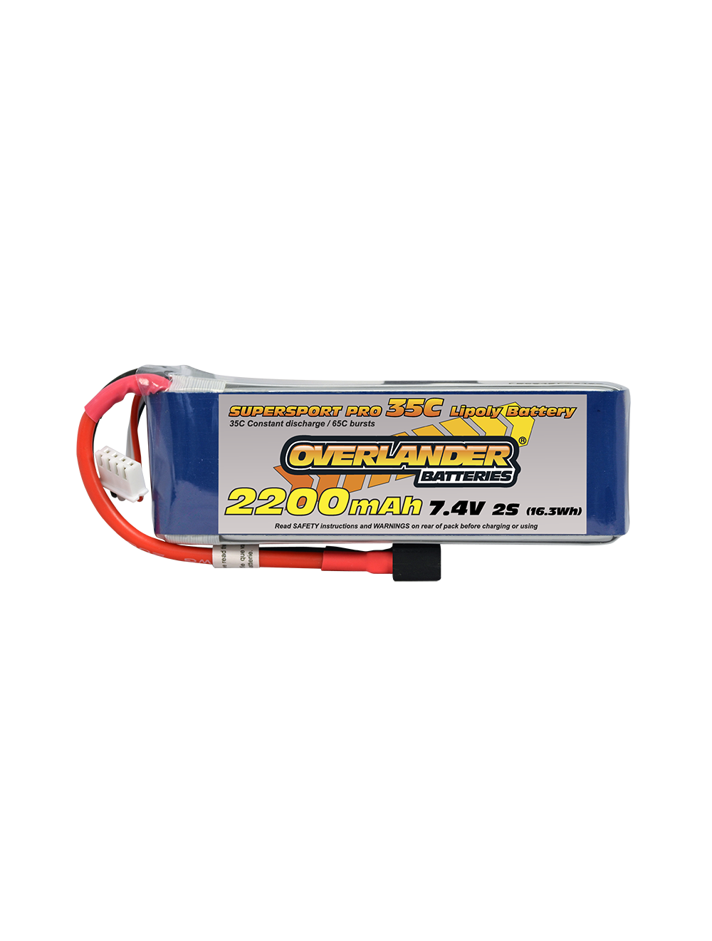 Overlander Supersport 2200 2S 7.4v 35C LiPo Battery