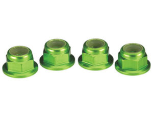 Traxxas 4mm Flanged Nylon Locking Nuts Green TRX1747G