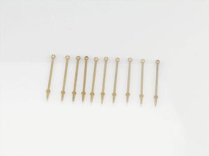 Radioactive 1 Hole Stanchion, Brass 35mm (Pk10)