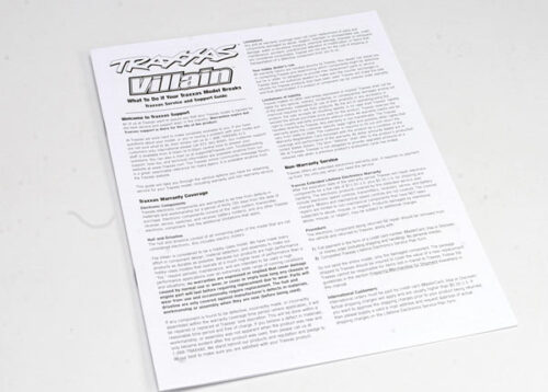 Traxxas Operating instructions, Villain