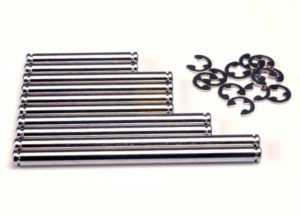 Traxxas Suspension pin set, hard chrome (w  E-clips)