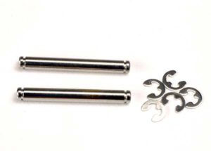 Traxxas Suspension pins, 26mm (kingpins) (2) w  E-clips (4)