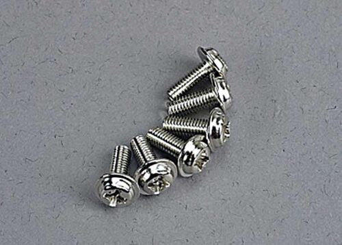 Traxxas Motor screw (3x8mm washerhead machine) (6)