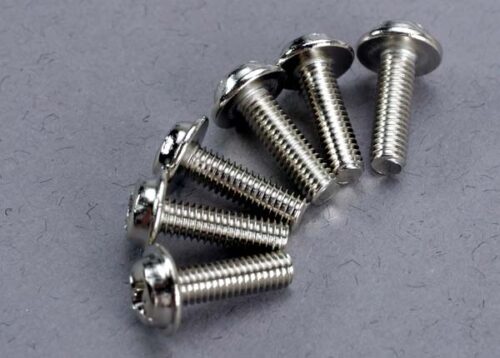 Traxxas screw, 3x10mm washerhead machine (6)