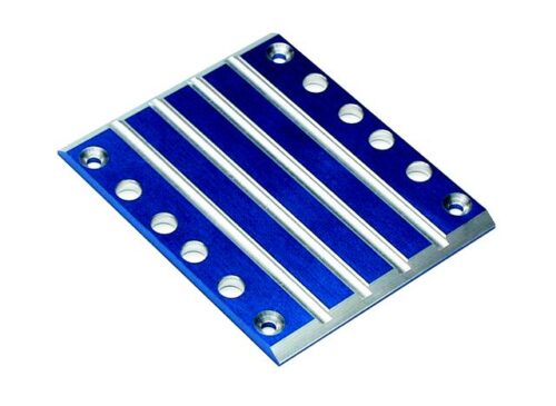 Traxxas Skid plate, transmission, T6 aluminum (blue)