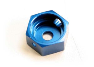 Traxxas Brake adapter hex aluminum blue for T-Maxx steel constan