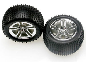 Traxxas Tires & wheels glued 2.8inch  Jato Twin-Spoke whe