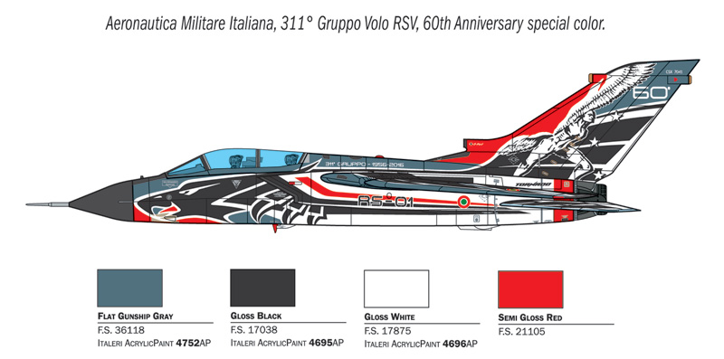 ITALERI 1/72 TORNADO IDS 60TH ANIVERSARY MODEL KIT 1403 - Image 5
