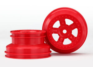 Traxxas Wheels, (2) SCT Red, Beadlock
