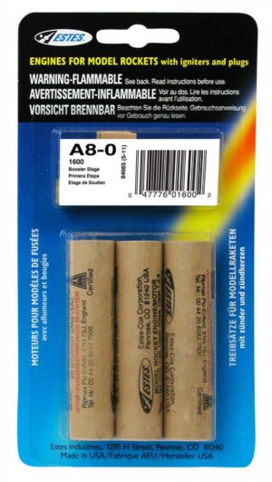 Estes Rocket motors A8-0 (Pk3)