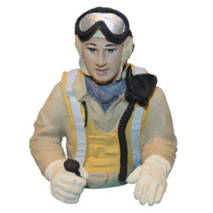 VQ MODELS PAINTED PILOT BUST FOR 30CC SBD-5/F8F BEARCAT
