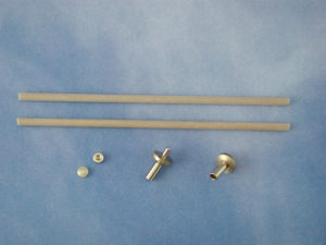 Angled Flagstaff Complete (Brass & Wood)(Pk2)