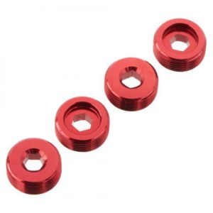 Arrma Aluminium Front Hub Nut (Red) (4Pc)