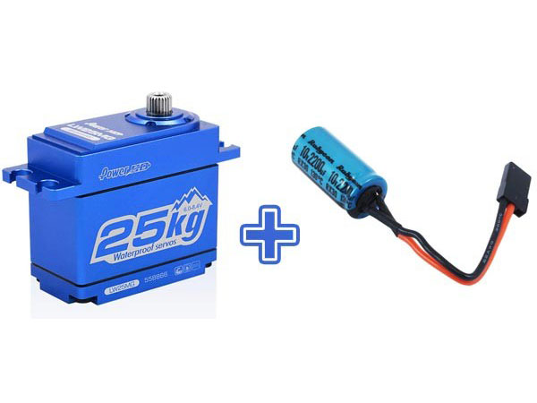 Power HD LW25 Waterproof High Torque Metal Gear, Coreless Servo - Blue HD-LW-25MG