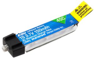 E-Flite 3.7volt 150mAh 1S 45C LiPo Battery