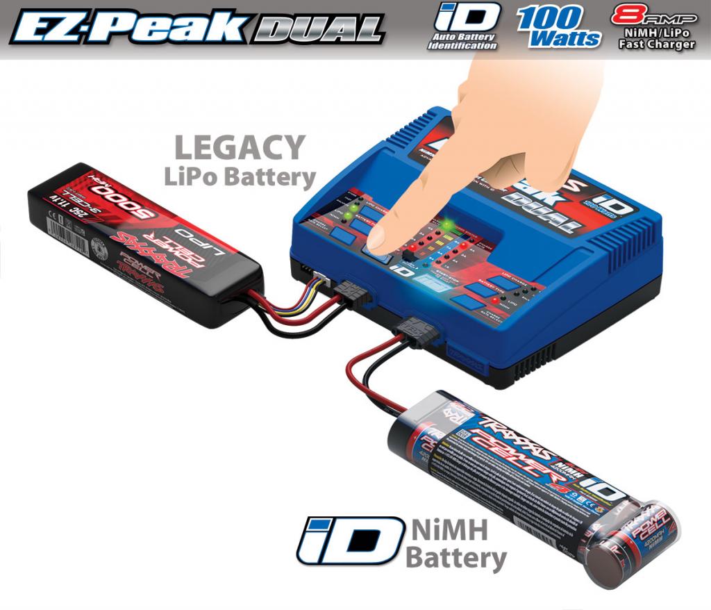 EZ-Peak Plus, Dual Charger, 100W, NiMH/LiPo ID (UK)