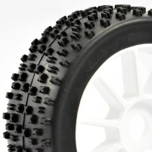 FASTRAX 1/8TH PREMOUNTED BUGGY TYRES 'MATHS /10 SPOKE"
