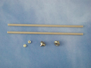 Flush Flagstaff Complete (Brass & Wood)(Pk2)