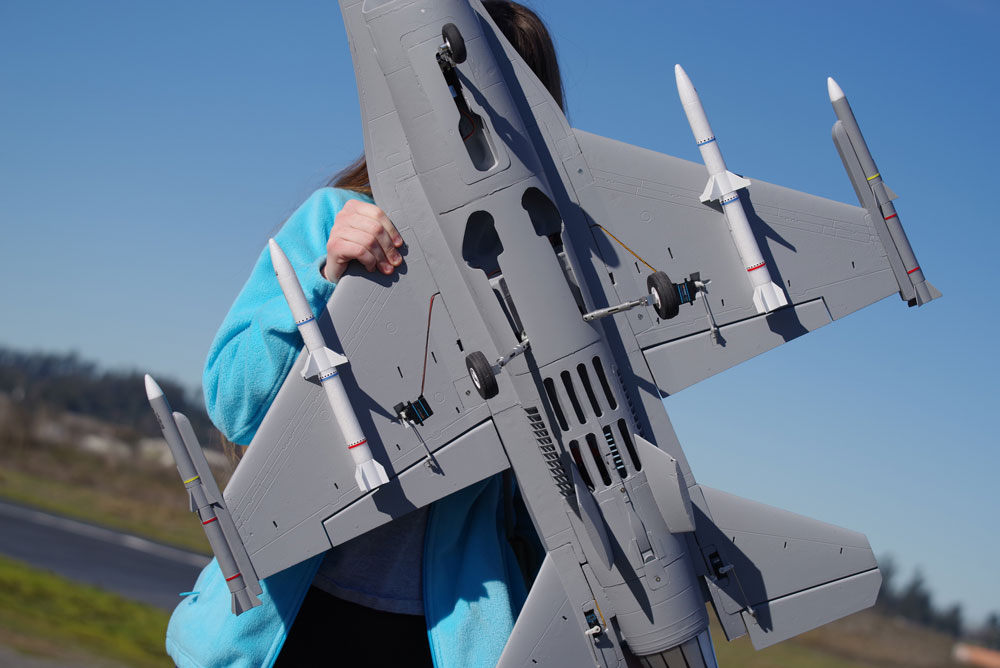 FMS 875MM F16C FIGHTING FALCON 70MM EDF V2 ARTF GREY W/O TX/RX/BATT FMS102P