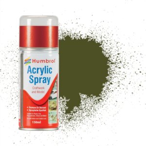 Humbrol 155 Olive Drab Matt - 150ml Acrylic Spray Paint