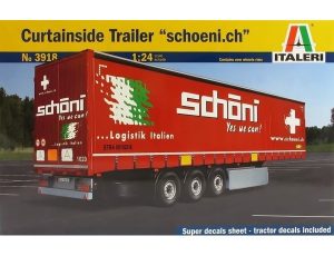 ITALERI 1/24 CURTAINSIDE TRAILER MODEL KIT