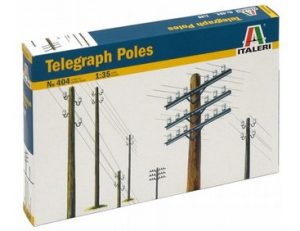 ITALERI 1/35 TELEGRAPH POLES MODEL KIT # 404