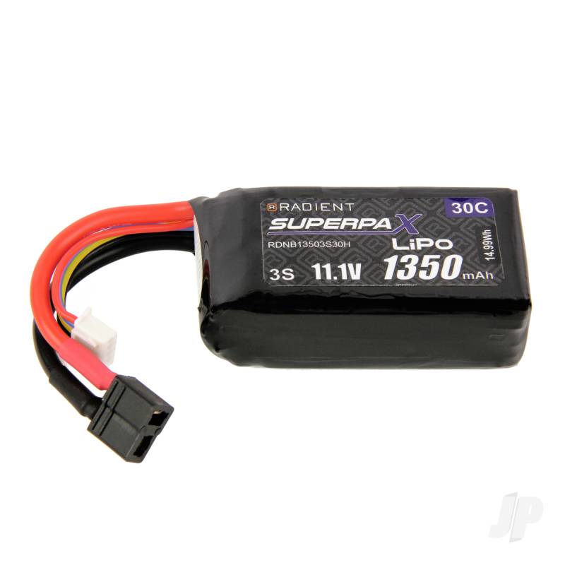 Radient LiPo 3S 1350mAh 11.1V 30C Deans (HCT)