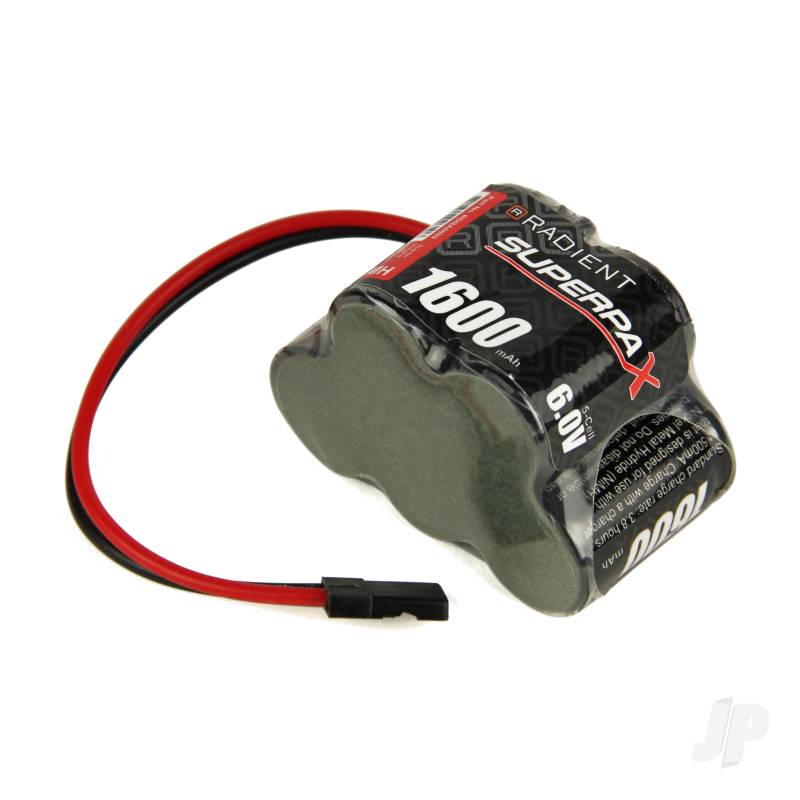 Radient NiMH 6.0V 1600mAh 2/3A 3-2 Hump, Rx-JR