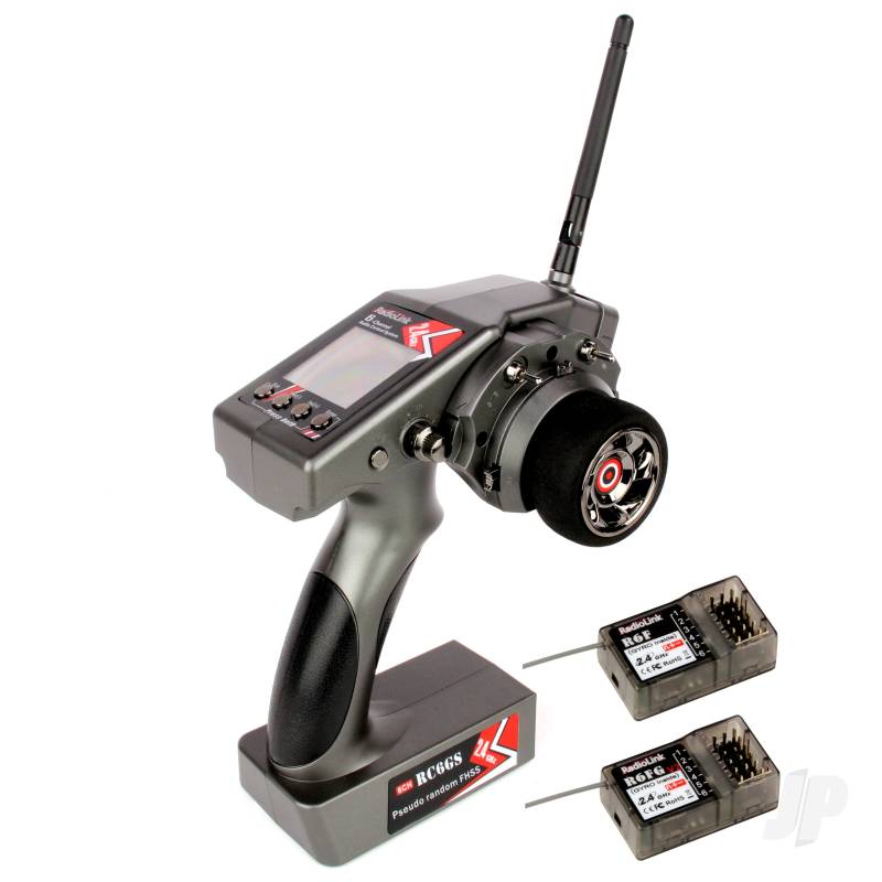 RC6GS 2.4GHz 6-Channel Tx with 1x R6FG (Gyro Rx) and 1x R6F (Standard Rx)