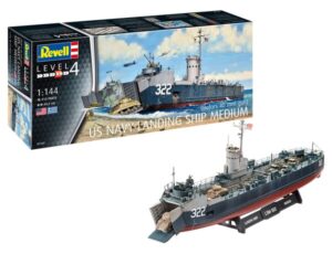 REVELL 1/144 US NAVY LANDING SHIP MEDIUM (BOFORS 40MM) MODEL KIT