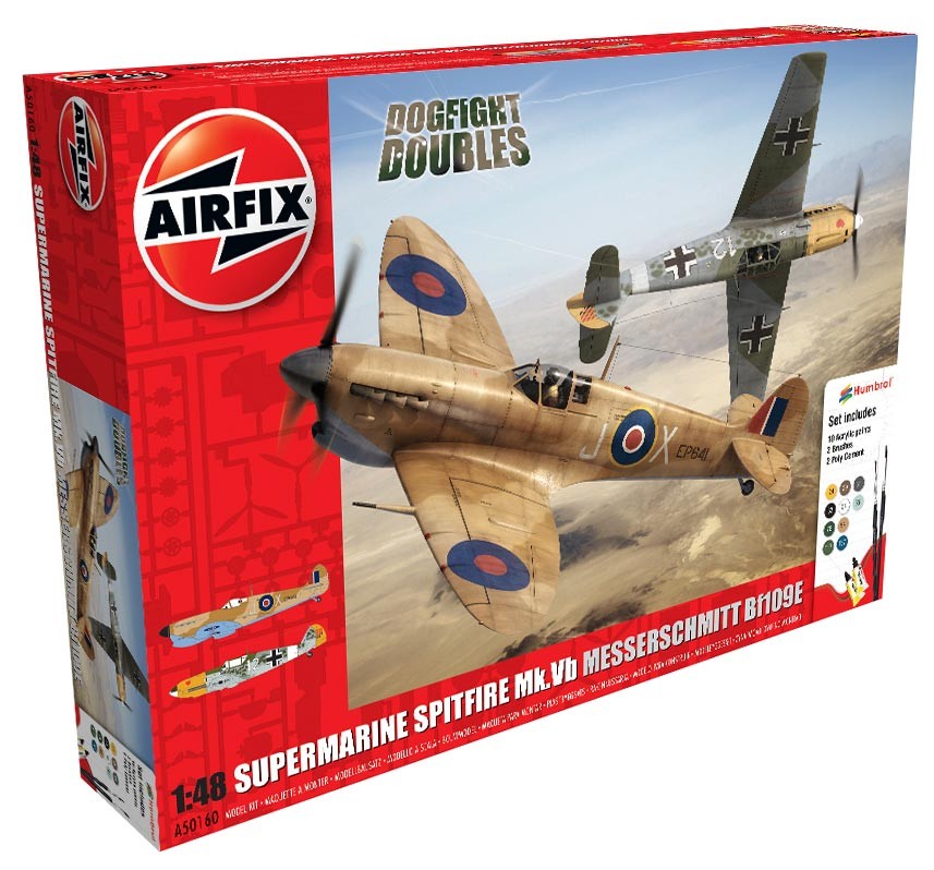 Airfix Supermarine Spitfire MkVb Messerschmitt Bf109E Dogfight Doubles