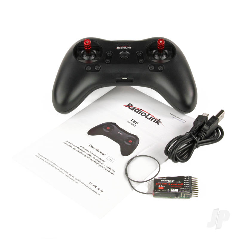 T8S 2.4GHz 8-Channel Transmitter with Bluetooth and 1x R8EF Receiver