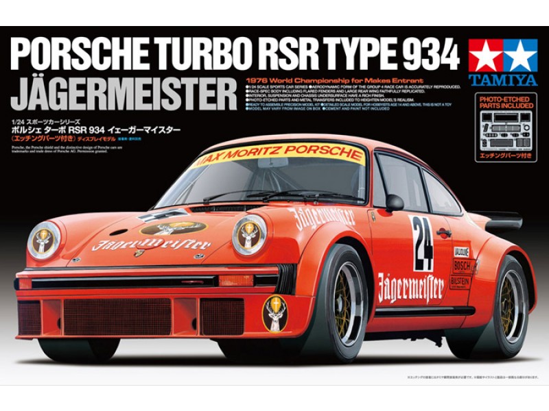 Tamiya 1/24 PORSCHE TURBO RSR TYPE 934 JAGERMEISTER 24328