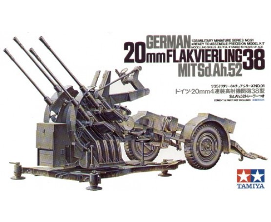 Tamiya 1/35 2cm Flakvierling 38 35091