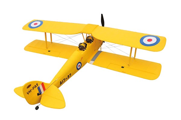 TIGER MOTH DH-82 (YELLOW) 1.4m (EP/GP VQA139Y