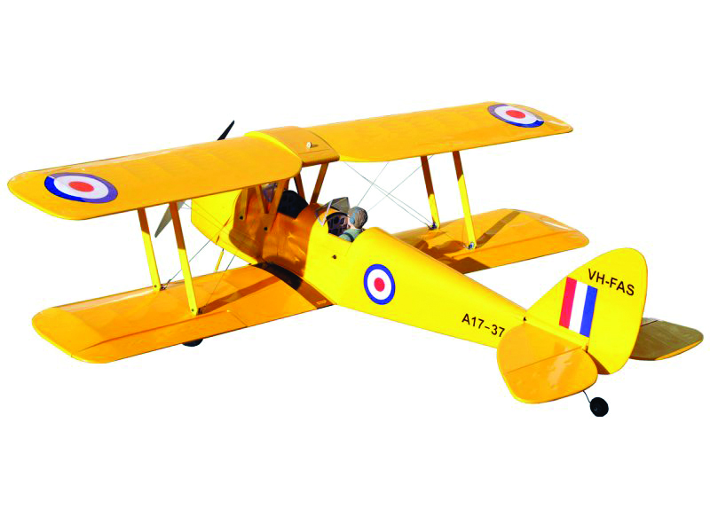 TIGER MOTH DH-82 (YELLOW) 1.4m (EP/GP VQA139Y