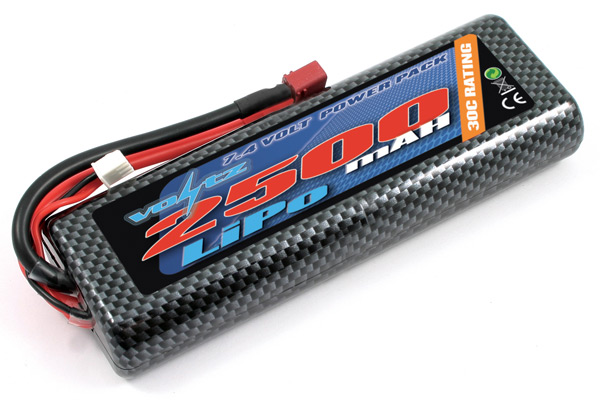 Voltz 2500mAh 2S 7.4v 20C Hard Case LiPo Stick Battery with Dean