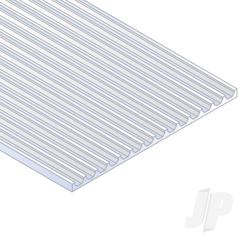 Evergreen 6x12in (15x30cm) Board & Batten Sheet .040in (1.0mm) Thick .075in Spacing (1 Sheet per pack) EVG4542