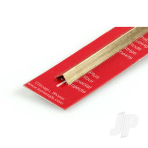 K&S 1/4in Brass Angle, .014in Wall (300mm long) KNS9882