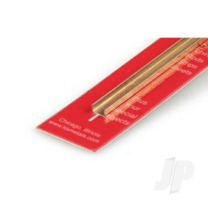 K&S 1/4in Brass C-Channel, .014in Wall (300mm long) KNS9887
