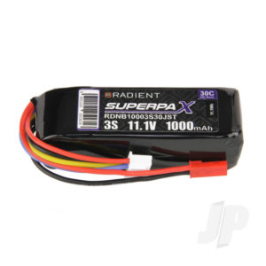 Radient LiPo 3S 1000mAh 11.1V 30C JST