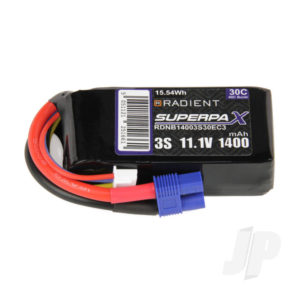 Radient LiPo 3S 1400mAh 11.1V 30C EC3