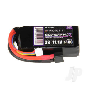 Radient LiPo 3S 1400mAh 11.1V 30C Deans (HCT)