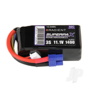 Radient LiPo 3S 1400mAh 11.1V 50C EC3