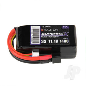 Radient LiPo 3S 1400mAh 11.1V 50C Deans (HCT)