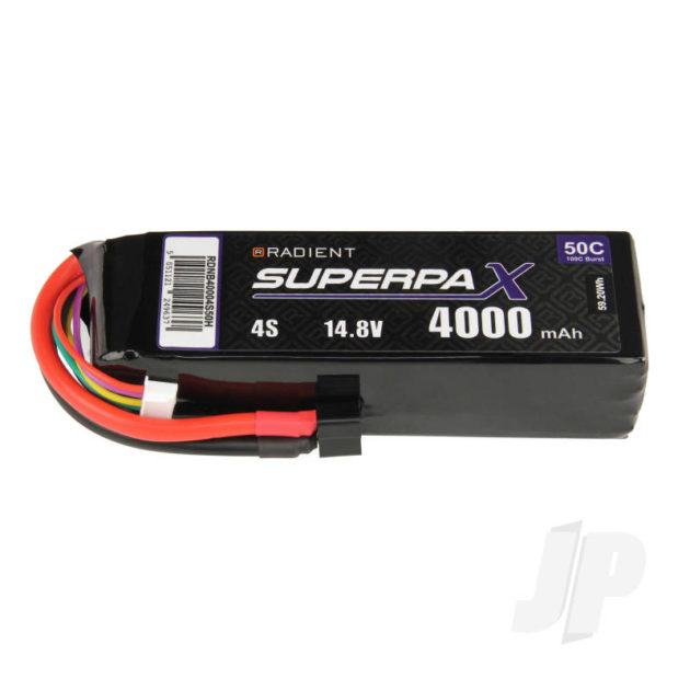 Radient LiPo 4S 4000mAh 14.8V 50C Deans (HCT)