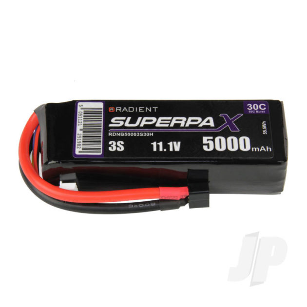 Radient LiPo 3S 5000mAh 11.1V 30C Deans (HCT)