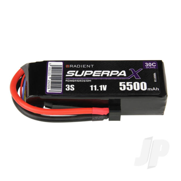 Radient LiPo 3S 5500mAh 11.1V 30C Deans (HCT)